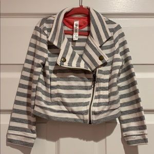 Little Girls’ Cotton Moto Jacket
